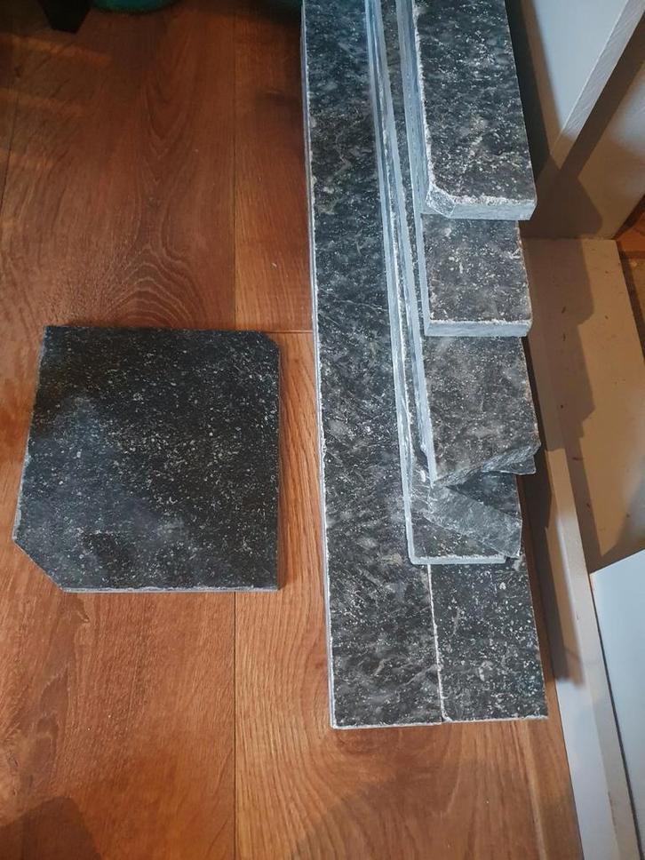 Hardsteen / Turks marmer plinten, Doe-het-zelf en Verbouw, Plinten en Afwerking, Gebruikt, Plinten, Hardsteen, 100 tot 150 cm