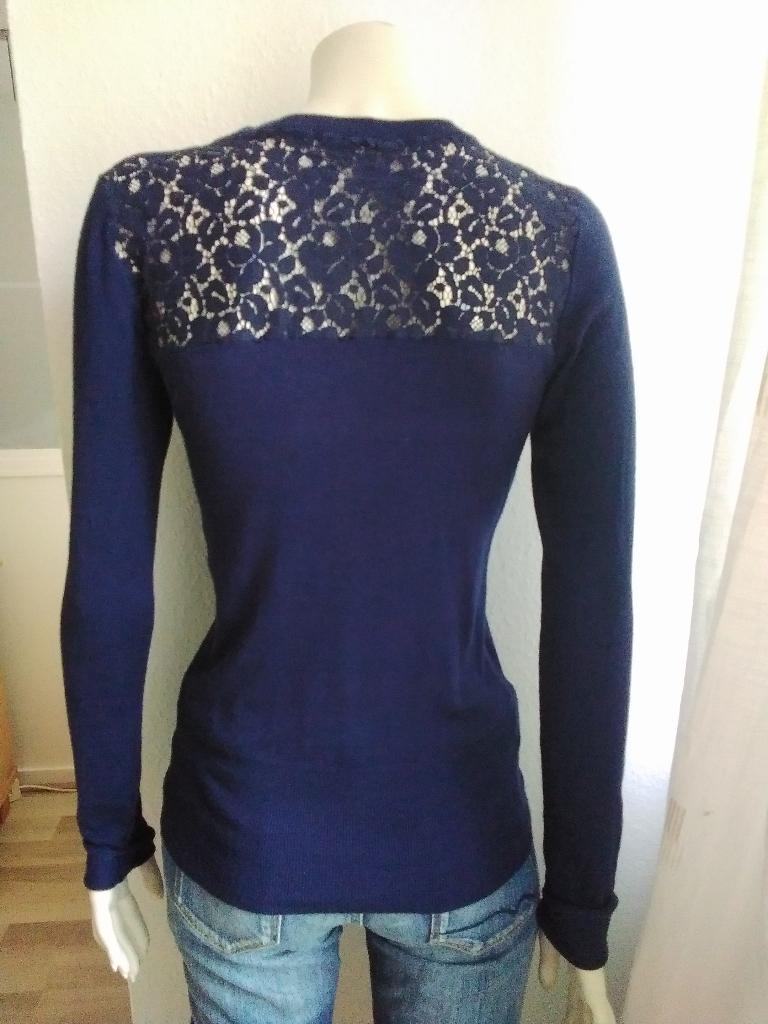 Vintage dun gebreide trui viscose broderie Kookai XS, Kleding | Dames, Truien en Vesten, Zo goed als nieuw, Maat 34 (XS) of kleiner