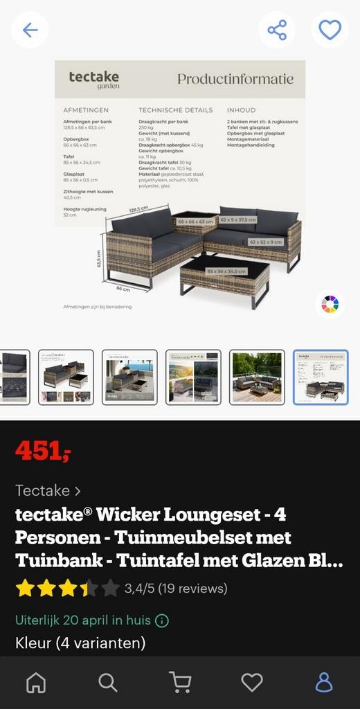 Mooie loungeset, Tuin en Terras, Tuinsets en Loungesets, Ophalen of Verzenden, Zo goed als nieuw