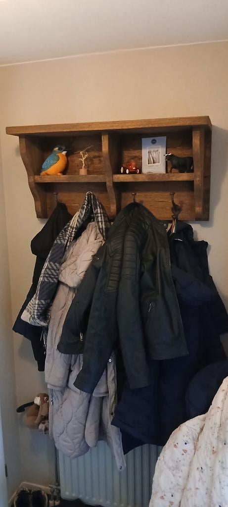 Houten kapstok landelijkestijl, Huis en Inrichting, Woonaccessoires | Kapstokken, Ophalen, Hout, Wandkapstok, Minder dan 100 cm