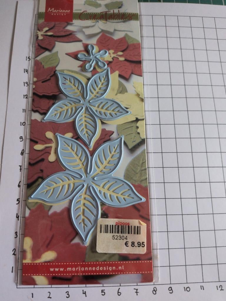Stansmal poinsettia Marianne Design lr0122, Ophalen of Verzenden, Frame of Mal