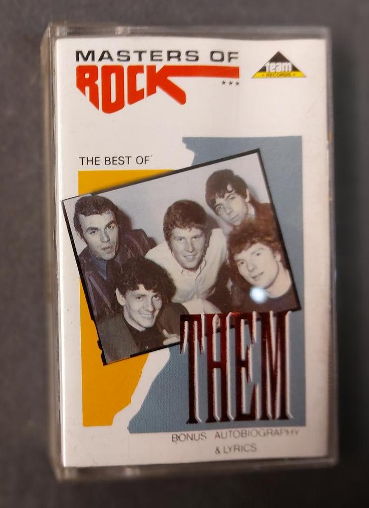 Them Van Morrison CASSETTE Masters Of Rock Indonesie, Cd's en Dvd's, Cassettebandjes, Gebruikt, Voorbespeeld, Pop, 1 bandje, Verzenden