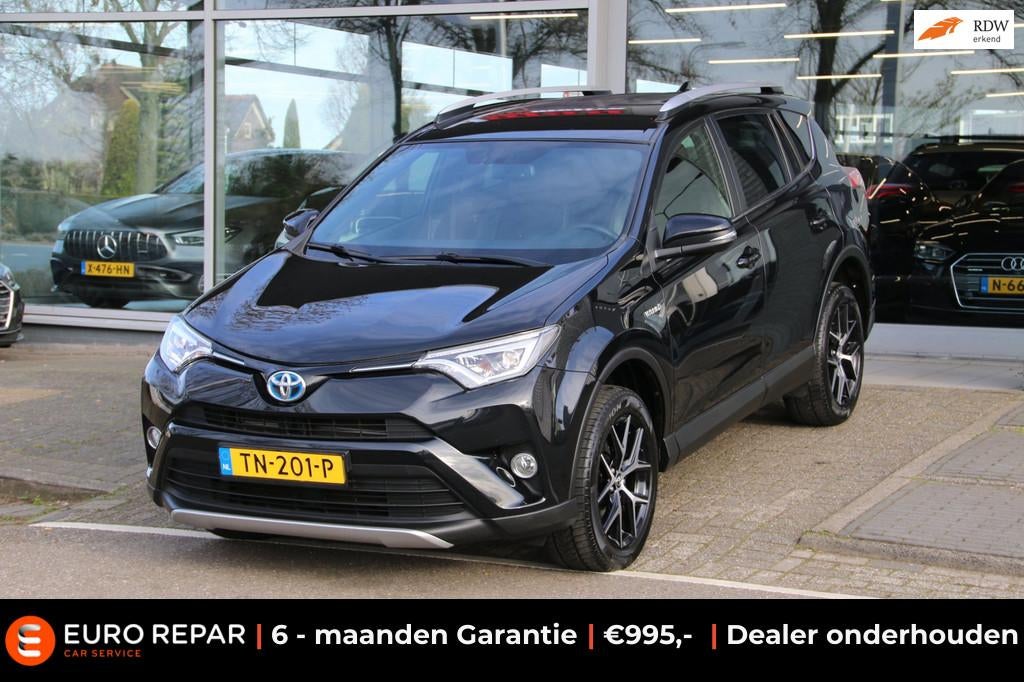 Toyota RAV4 2.5 Hybrid Style DEALER OND. TREKHAAK CAMERA!, Stoelverwarming, Gebruikt, Euro 6, Zwart
