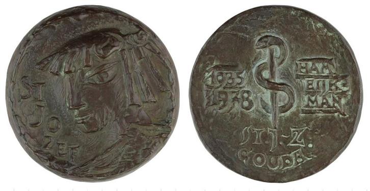 Diverse Penningen van Cephas Stauthamer, Postzegels en Munten, Penningen en Medailles, Brons, Nederland, Verzenden