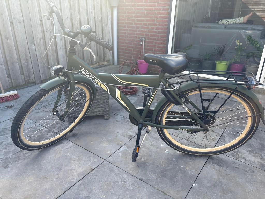 Popal Funjet kinderfiets - Groen, Overige merken, Terugtraprem, Gebruikt, Minder dan 49 cm