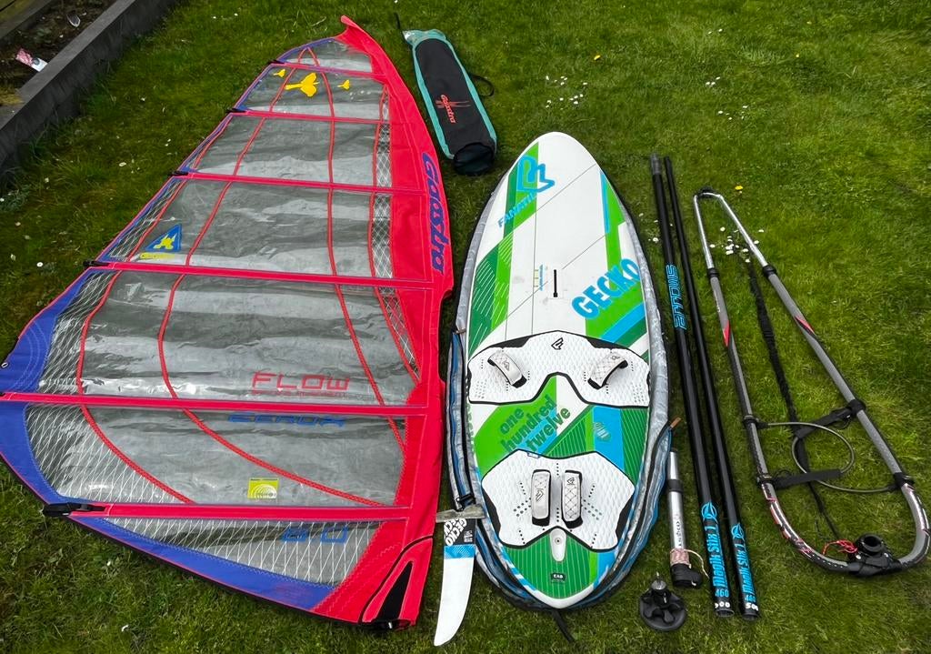 Complete Fanatic Gecko freeride set, Watersport en Boten, 5 tot 7 m², Met draagtas, Minder dan 250 cm, Ophalen of Verzenden