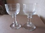 Drie antieke borrelglazen - cristal Val St Lambert Lothaire, Antiek en Kunst, Verzenden