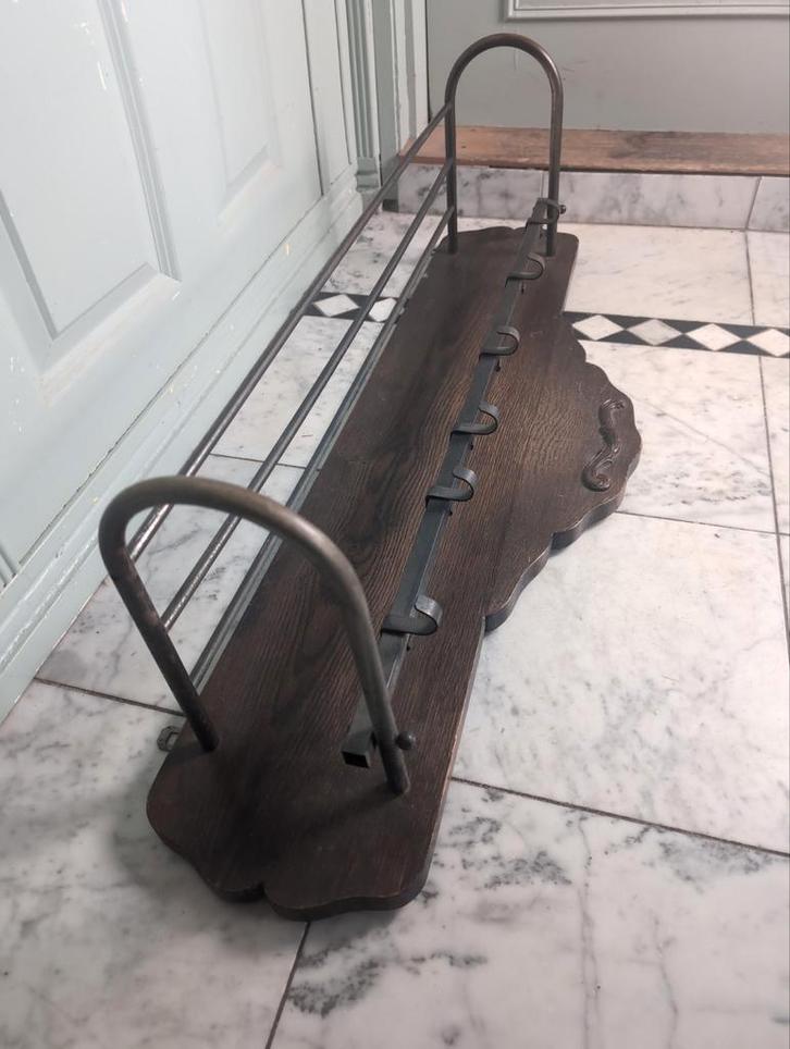 Antieke wandkapstok, Huis en Inrichting, Woonaccessoires | Kapstokken, Gebruikt, Wandkapstok, Minder dan 100 cm, Metaal, Ophalen of Verzenden