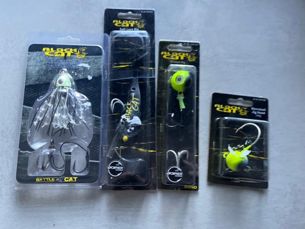 adv 438 / NIEUW mixset diverse BIG GAME visspullen BLACK CAT, Ophalen of Verzenden, Nieuw, Overige typen