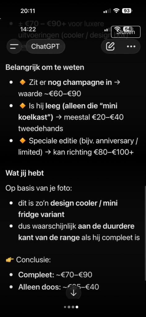 Veuve Clicquot Champagne Cooler / Mini Koelkast - Onbeschadi, Ophalen of Verzenden, Nieuw