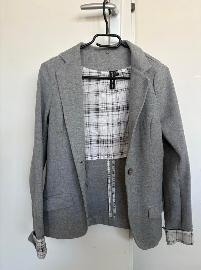 Grijze blazer - Maat XS, Ophalen of Verzenden, Zo goed als nieuw, Jasje, Maat 34 (XS) of kleiner