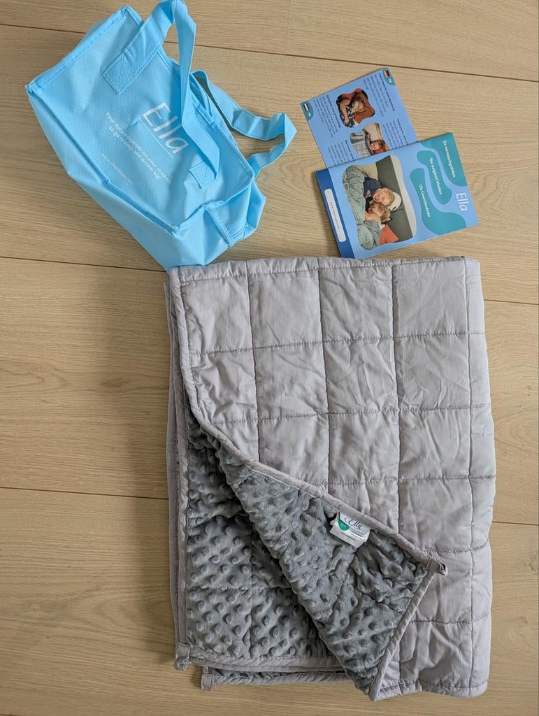 Ella Verzwaringsdeken Minky, Ophalen of Verzenden, Zo goed als nieuw, Grijs, Tafelkleed of Tafelzeil