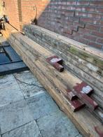 Houten balken 11 stuks (zie omschrijving), Doe-het-zelf en Verbouw, Hout en Planken, Ophalen, Gebruikt, Balk, Overige houtsoorten