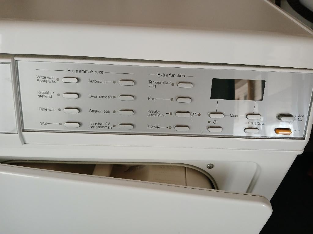Miele wasdroger, Witgoed en Apparatuur, Wasdrogers, Ophalen, Gebruikt, Luchtafvoer, 85 tot 90 cm