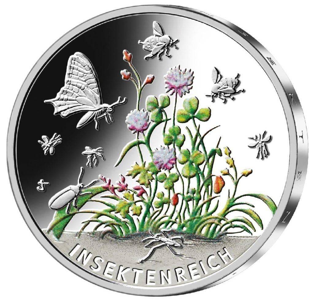 Duitsland 5 Euro munten insecten complete serie INCL AGT VER, Ophalen of Verzenden, Duitsland, 5 euro, Setje