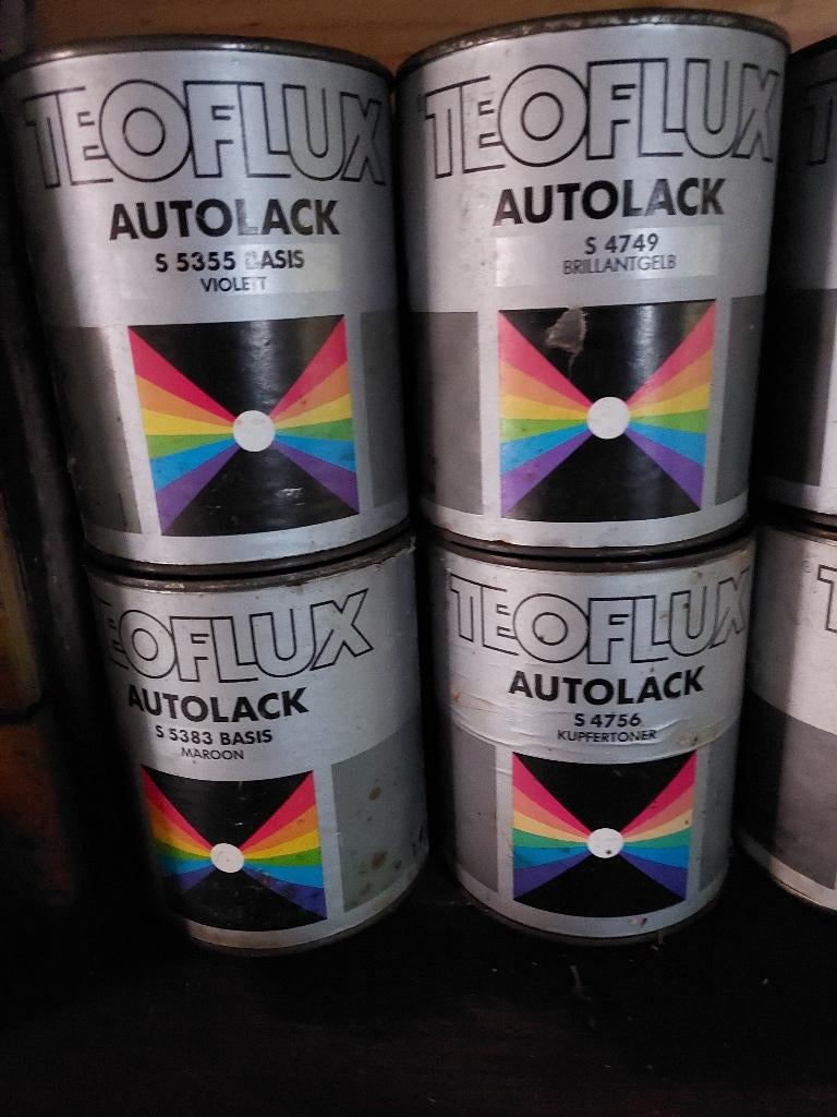 autolakken van Teoflux - nieuw - 16 blikken of per stuk, Auto diversen, Onderhoudsmiddelen, Ophalen of Verzenden