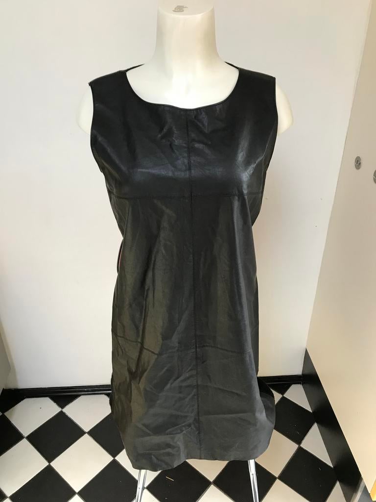 Value zwart jurkje leer leren merinowol wol wollen 42, Kleding | Dames, Zwart, Maat 42/44 (L), Ophalen of Verzenden, Zo goed als nieuw