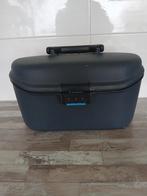 Blauwe Samsonite Toilettas / Beautycase, Sieraden, Tassen en Uiterlijk, Beautycases, Gebruikt, Blauw, Ophalen of Verzenden, Met slot