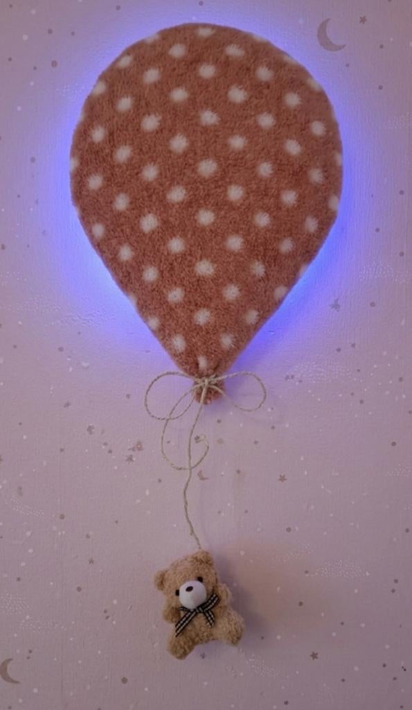 Wandlampje/ dreamlight ballon met beertje kinderkamer, Ophalen of Verzenden