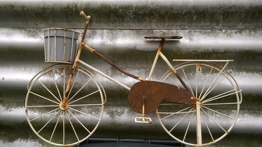 Fiets met plantebakje 24031407, Tuin en Terras, Tuinwanddecoratie, Ophalen