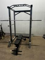 Barbarian Power Rack + Bankje,137,5kg Gewichten, Barbell, Sport en Fitness, Fitnessmaterialen, Ophalen, Gebruikt, Overige typen