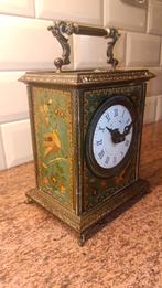 Napoleon III Bureauklok met geëmailleerde decoratie, Antiek en Kunst, Ophalen of Verzenden