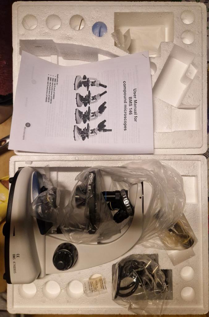 Professionele Monoculaire Microscoop BMS 146 FLAsQ, Audio, Tv en Foto, Optische apparatuur | Microscopen, Nieuw, Biologische microscoop