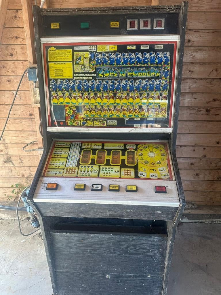 Vintage gokkast " cops 'n Robbers" jaren 70/80, Euro, Ophalen of Verzenden, Gebruikt