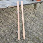 2x Hardhouten Trapleuning 101cm met muurbevestiging, Ophalen of Verzenden, Gebruikt