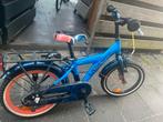Blauwe kinderfiets 16 inch met bagagedrager, Fietsen en Brommers, Ophalen of Verzenden, Gebruikt, 16 tot 20 inch