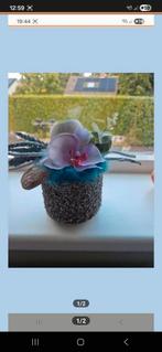 Stenen potje met droogstukje, Ophalen of Verzenden, Zo goed als nieuw, Overige materialen