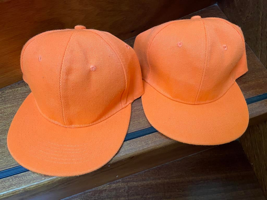 Oranje baseballcaps - Set van 2, Ophalen of Verzenden, Nieuw, One size fits all, Pet