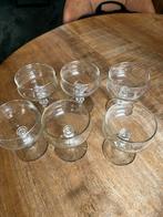 Set van 6 gebruikte dessertglaasjes, Huis en Inrichting, Keuken | Servies, Ophalen, Gebruikt, Glas, Glas of Glazen