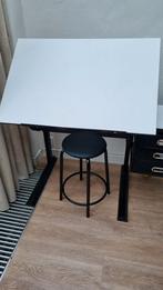Tekentafel, bureaustoel en verftafel set, Doe-het-zelf en Verbouw, Tekentafels, Ophalen of Verzenden, Gebruikt, Minder dan 130 cm