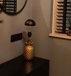 Ananas tafellamp goudkleurig, Ophalen of Verzenden, Zo goed als nieuw, Metaal, Modern