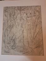 Ets Tempelleeuw - gesigneerd, Ophalen of Verzenden