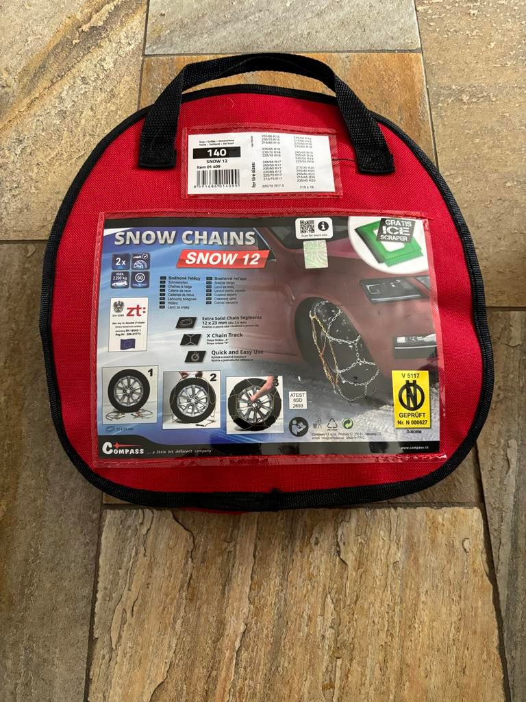 Sneeuwkettingen Compass Snow 12, maat 140 (ook 19 & 20 inch), Auto diversen, Sneeuwkettingen, Ophalen, Nieuw
