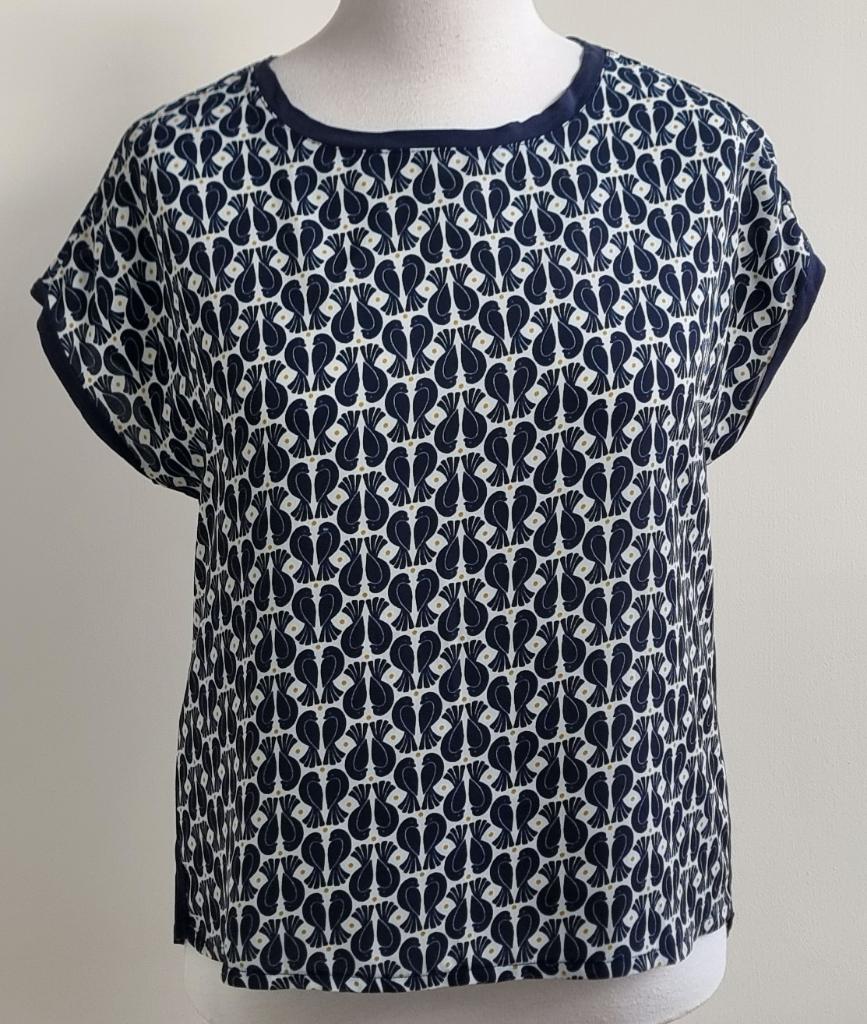 We Fashion donkerblauw blouse/shirt mt. L, Blauw, Maat 42/44 (L), Ophalen of Verzenden, Zo goed als nieuw