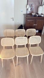 Ikea Voxlox Eetkamerstoelen Rotan/Hout 6x, Ophalen, Bruin, Zo goed als nieuw, Vijf, Zes of meer stoelen