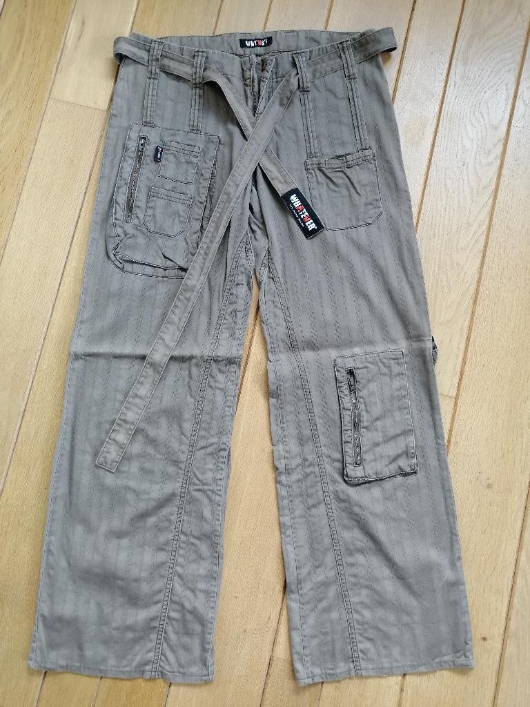 WHATEVER broek bruin combat maat L, Maat 38/40 (M), Bruin, Whatever, Ophalen of Verzenden