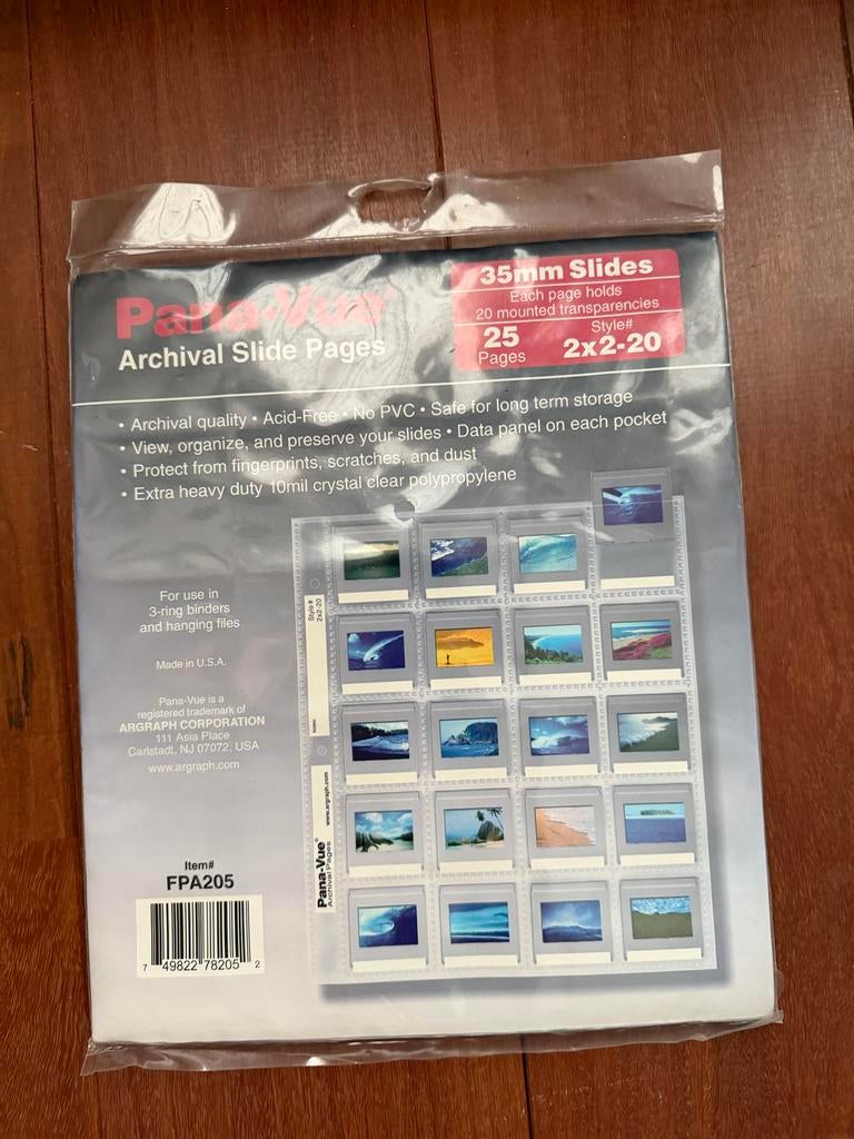 Pana-Vue Archival Slide Pages 35mm (dia opslag), Audio, Tv en Foto, Fotoalbums en Accessoires, Ophalen of Verzenden, Nieuw, Fotoalbum-accessoire