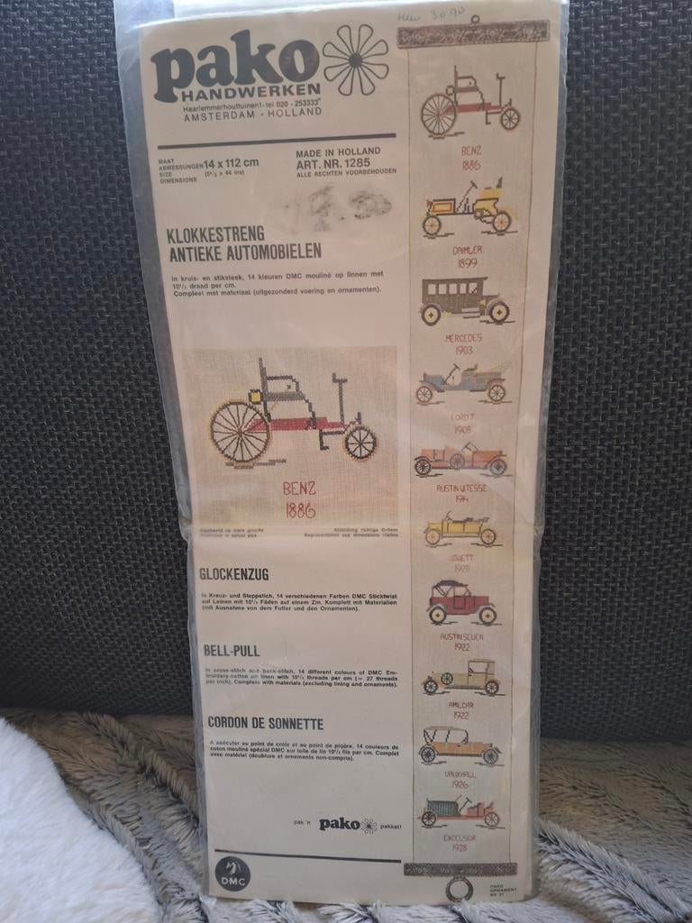Schellekoord - antieke automobielen, Hobby en Vrije tijd, Borduren en Borduurmachines, Ophalen of Verzenden, Nieuw, Borduurpakket