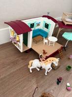 Schleich woonwagen met paard en accessoires - Zo goed als ni, Ophalen, Zo goed als nieuw, Jongen of Meisje
