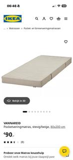 Uitschuifbaar bed met twee matrassen, Ophalen, Tweepersoons, 80 cm, 200 cm