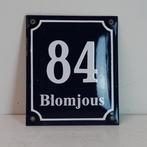 Emaille huisnummer bord. Nr 84, Antiek en Kunst, Ophalen of Verzenden