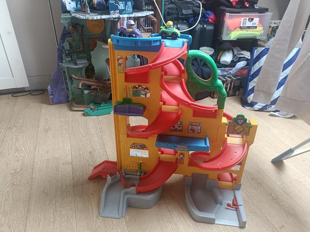 Fisher Price Little People Autobaan Garage Speelset, Ophalen of Verzenden, Gebruikt, Jongen of Meisje
