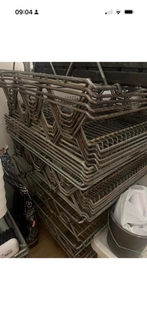 Metalen broban kratten stapelbaar, Ophalen, Gebruikt, Krat, Minder dan 35 cm