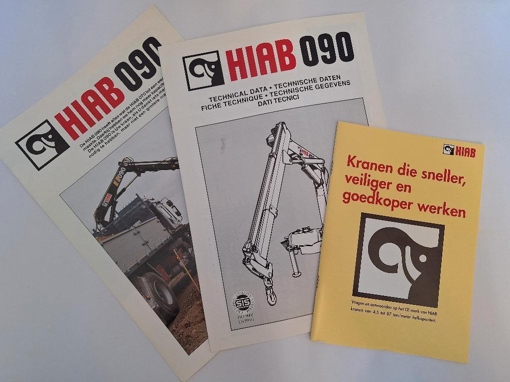HIAB kranen 090 AW 2 folders 1 boekje, Ophalen of Verzenden, Nieuw, Overige merken