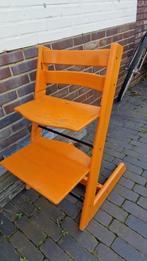 Stokke  trip trap stoel oranje geverfd, gebruikt, Ophalen, Gebruikt, Meegroeistoel