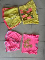 Nieuwstaat twee zomer shirts broekjes Orange Stars 140-146, Kinderen en Baby's, Kinderkleding | Maat 140, Ophalen of Verzenden